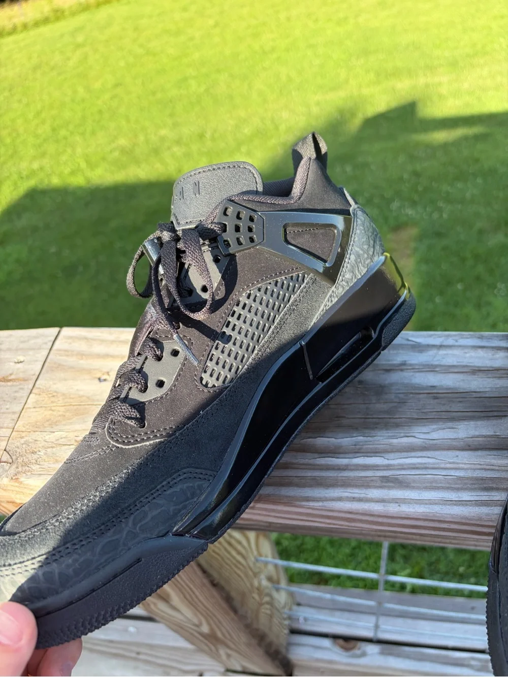 Black cat Jordan 4’s (low tops)